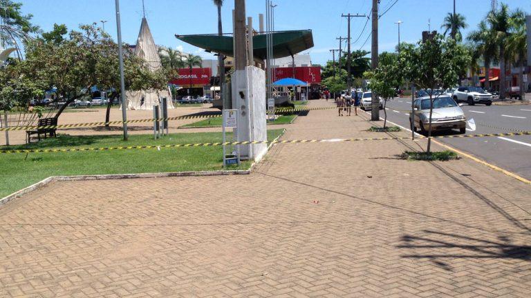 Abelhas são retiradas de padrão de energia da Praça do centro de Três Lagoas