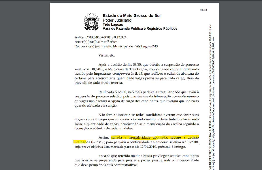Juíza revoga liminar que suspendia o processo de seleção de professores temporários