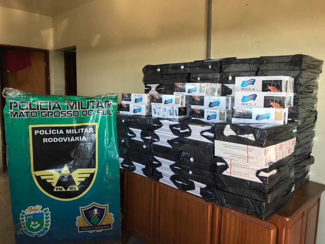 PMR apreende 800 pacotes de cigarros contrabandeados na MS-164