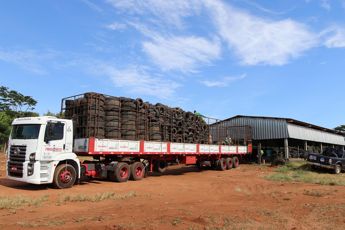 Ecoponto da SEMEA recebeu cerca de 2,5 toneladas de pneus apenas em janeiro