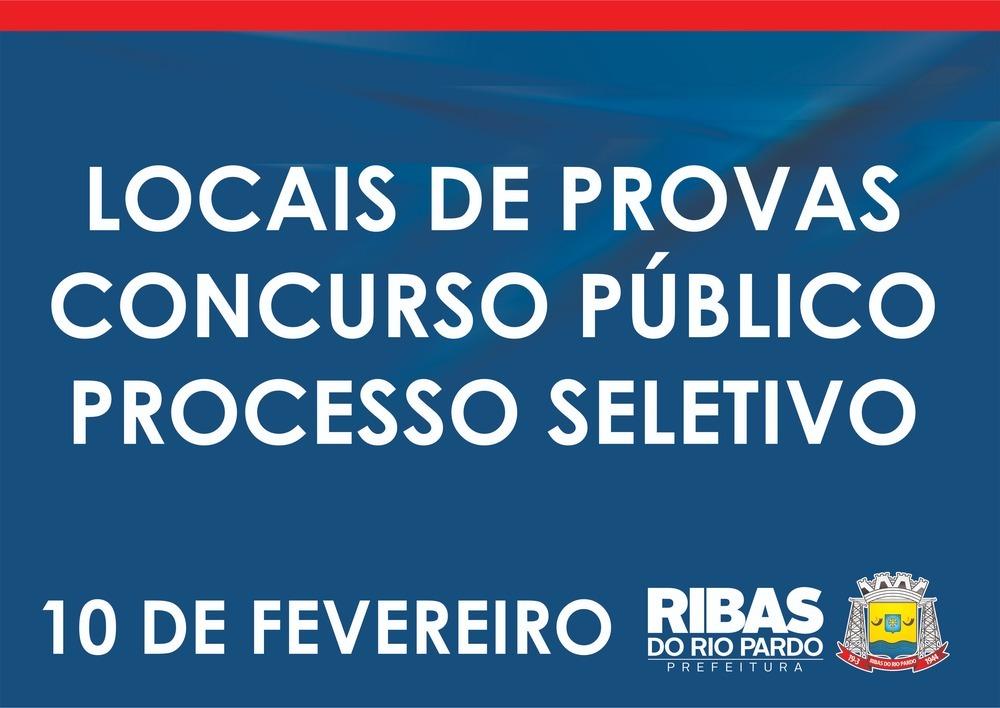 Prefeitura divulga locais de Provas e homologação de inscrições do Concurso Público 