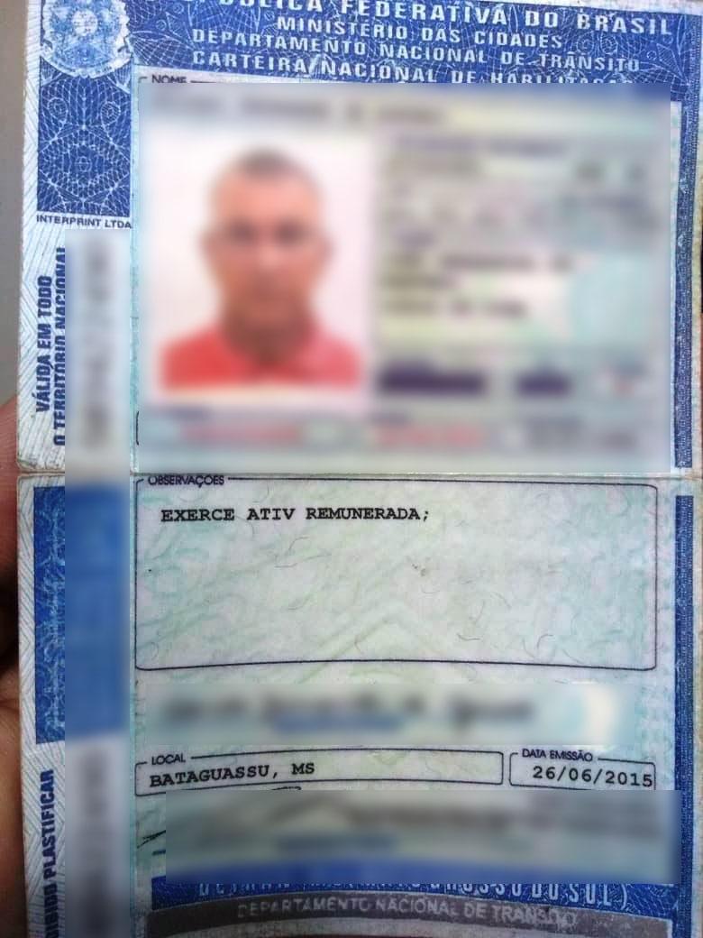 Homem é preso com CNH falsa em Santa Rita do Pardo