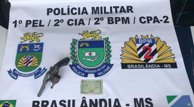 Homem é preso em flagrante por porte ilegal de arma de fogo em Brasilândia