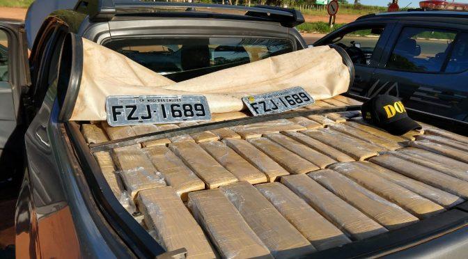 Veículo carregado com quase 1 tonelada de droga foi apreendido pelo DOF 