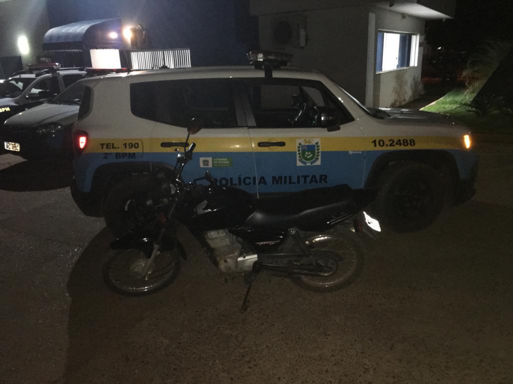 Polícia Militar recupera motocicleta furtada em Três Lagoas Polícia Militar recupera motocicleta furtada em Três Lagoas