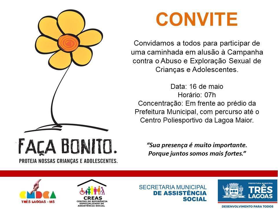 Assistência promove caminhada em defesa de direitos e luta contra abuso e exploração sexual