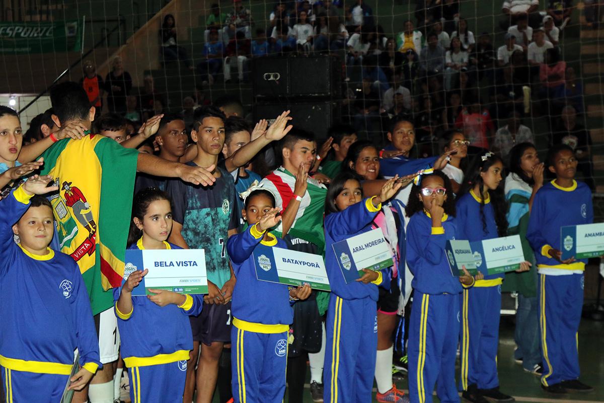 Solenidade dá início aos Jogos Escolares da Juventude de futsal em Três Lagoas