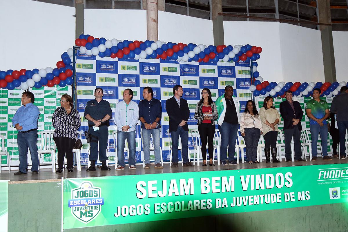 Solenidade dá início aos Jogos Escolares da Juventude de futsal em Três Lagoas
