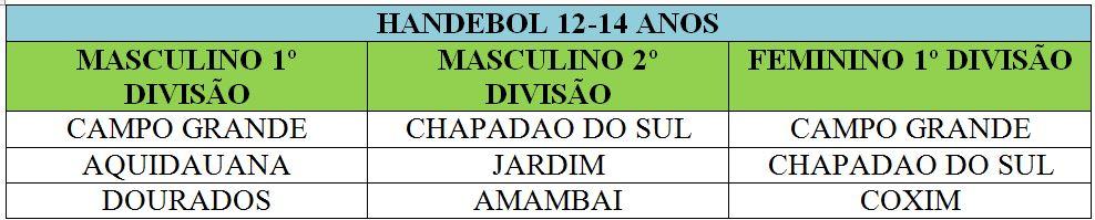 Campo Grande e Chapadão do Sul se consagram campeãs nos Jogos Escolares de Handebol