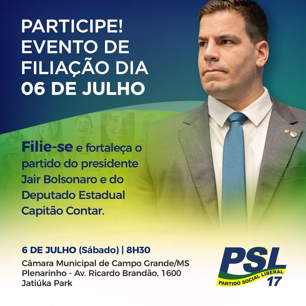 Combate à corrupção, ética e comprometimento são objetivos do PSL, frisa Capitão Contar Combate à corrupção, ética e comprometimento são objetivos do PSL, frisa Capitão Contar