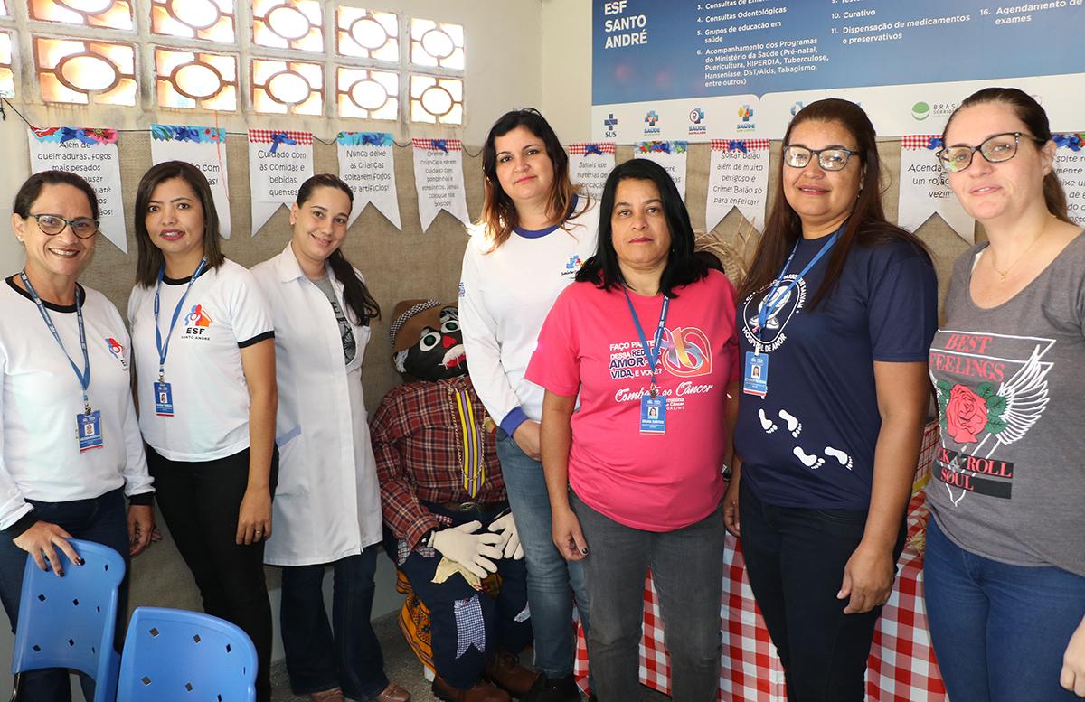 Equipe da ESF Santo André orienta sobre prevenção de queimaduras por fogos de artificio