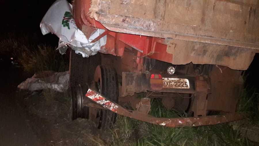 Bataguassu – Pacientes morrem após veículo bater em caminhão e pegar fogo na MS-395