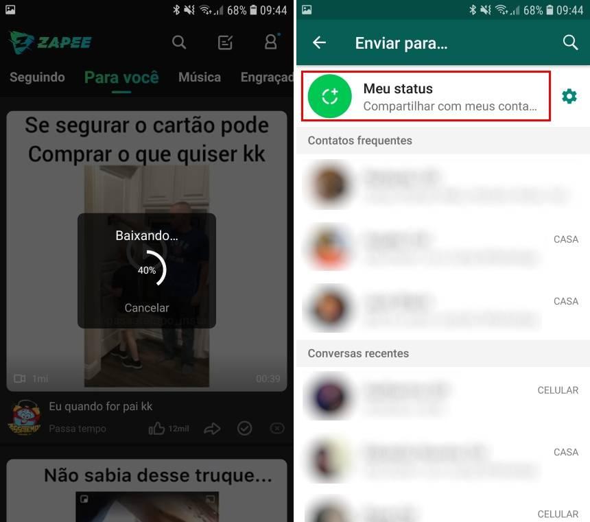 Como encontrar e postar vídeos engraçados no Status do WhatsApp