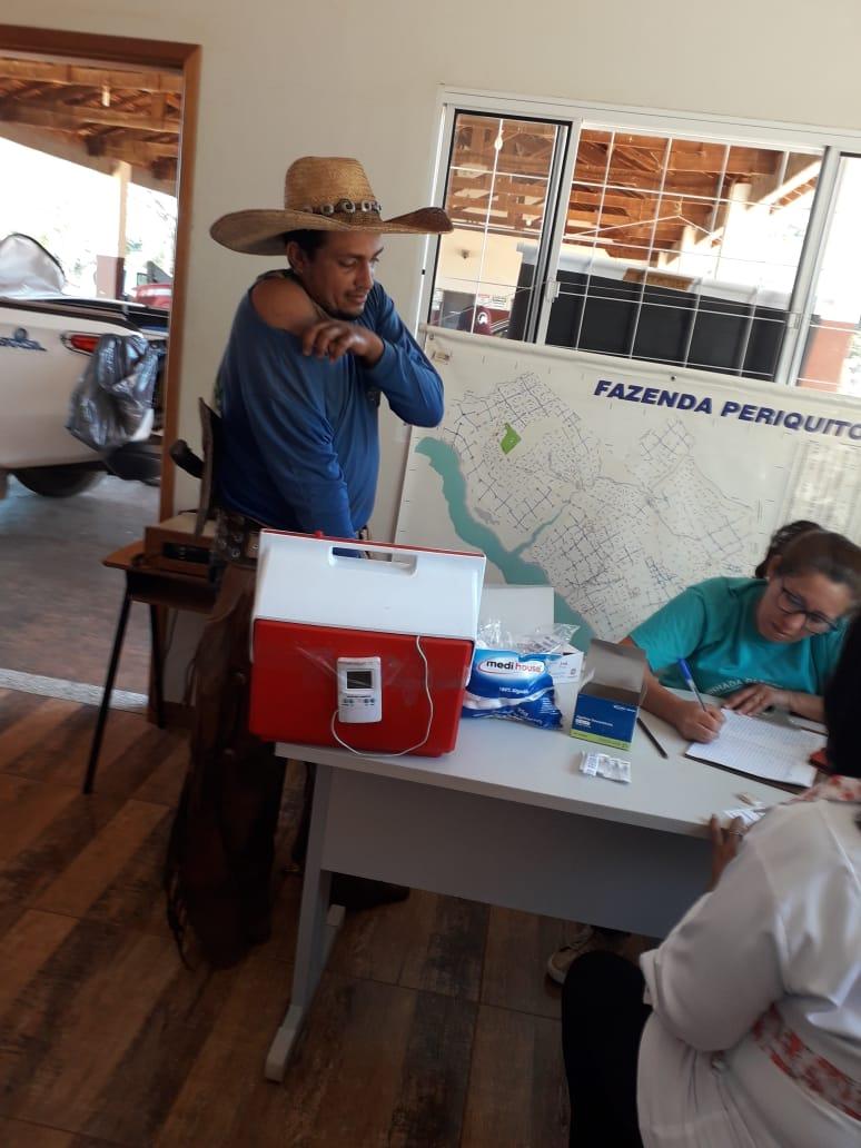 Multivacinação na Zona Rural está hoje (30) na Fazenda Santa Maria e amanhã (31) na região do Batuíra