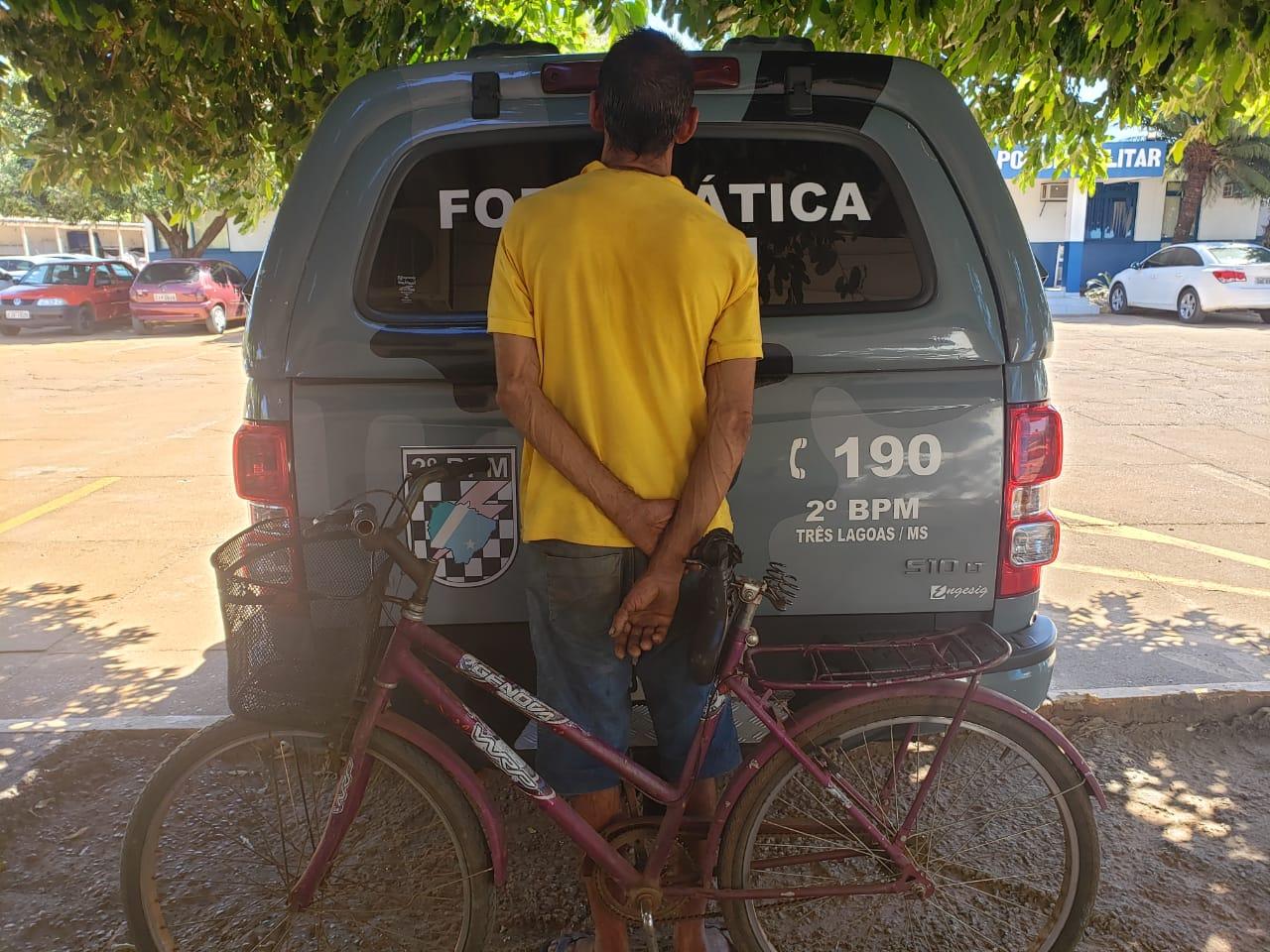 Polícia Militar cumpre mandado de prisão e recupera bicicleta furtada em Três Lagoas