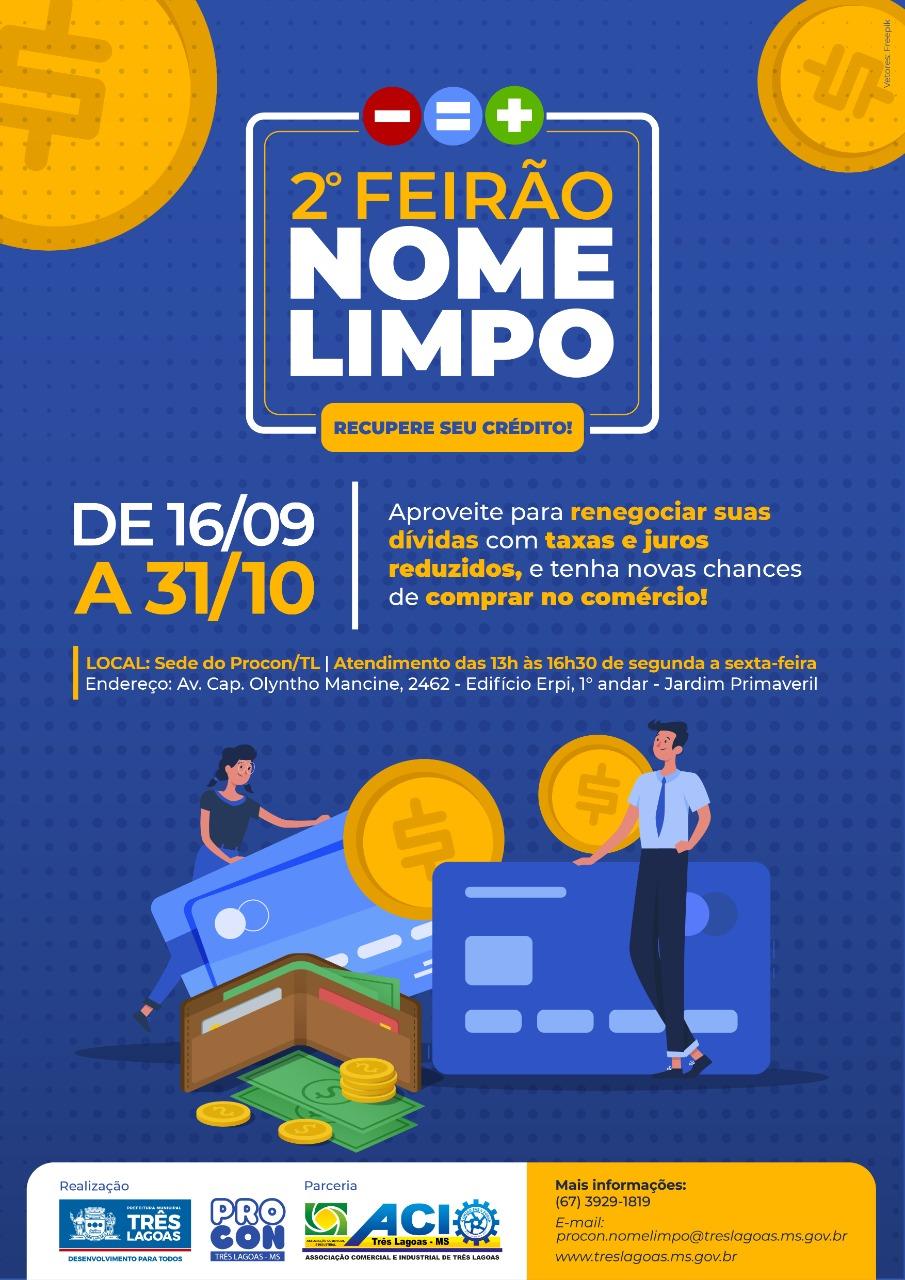 2º Feirão “Nome Limpo” possibilita acordos entre empresas e clientes