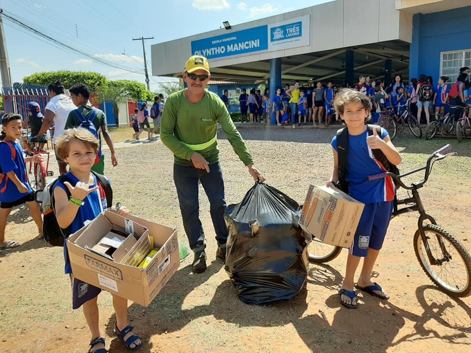 Escola de Três Lagoas arrecada 18 toneladas de materiais recicláveis e mais de R$ 7 mil