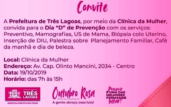 Equipe da Clínica da Mulher promove o Dia “D” de Prevenção no Outubro Rosa Equipe da Clínica da Mulher promove o Dia “D” de Prevenção no Outubro Rosa