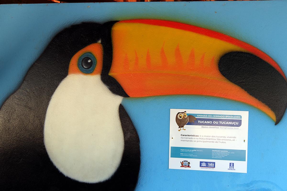 BALNEÁRIO - Desenho de animais grafitados em quiosques ganham placas de identificação BALNEÁRIO - Desenho de animais grafitados em quiosques ganham placas de identificação