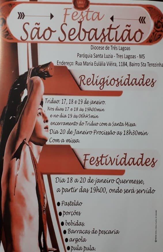 Capela de São Sebastião realiza Tríduo e quermesse em honra ao padroeiro Capela de São Sebastião realiza Tríduo e quermesse em honra ao padroeiro