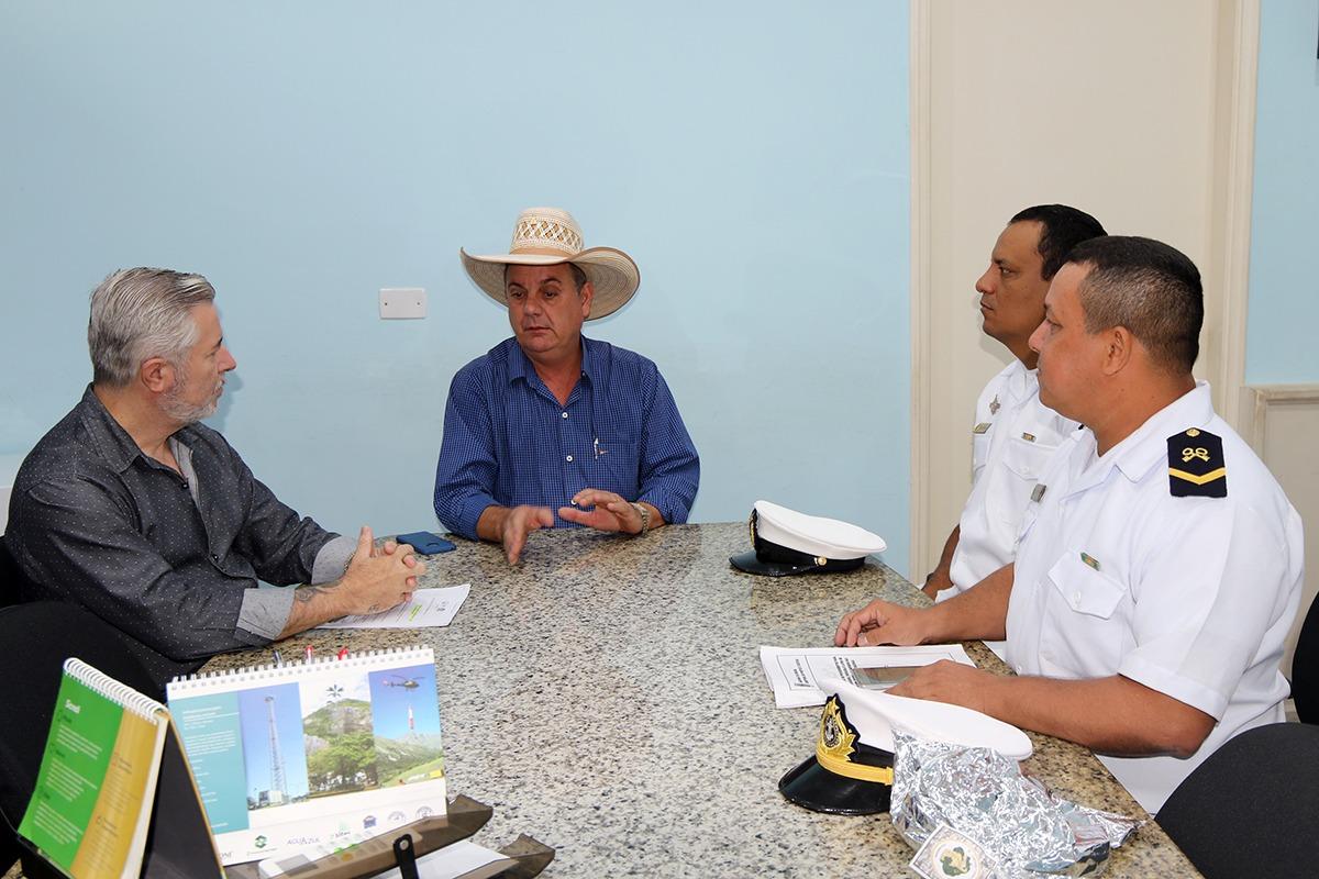 Representantes da Capitania Fluvial do Pantanal (CFPN) visitam prefeito de Três Lagoas