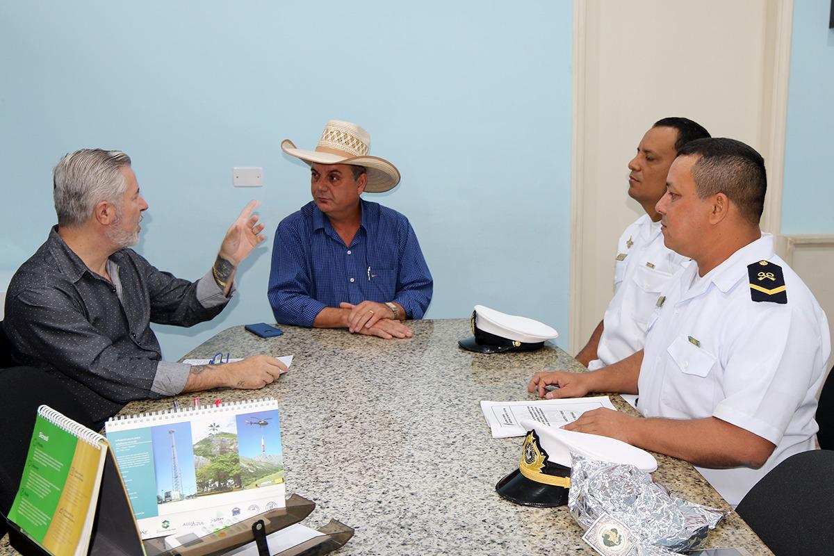 Representantes da Capitania Fluvial do Pantanal (CFPN) visitam prefeito de Três Lagoas