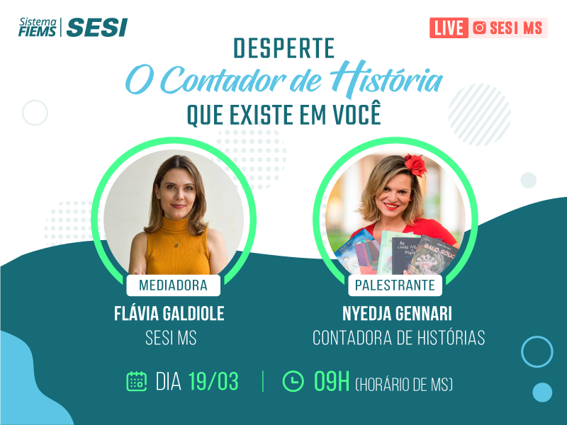 Rede de Ensino do Sesi promove live sobre contação de histórias