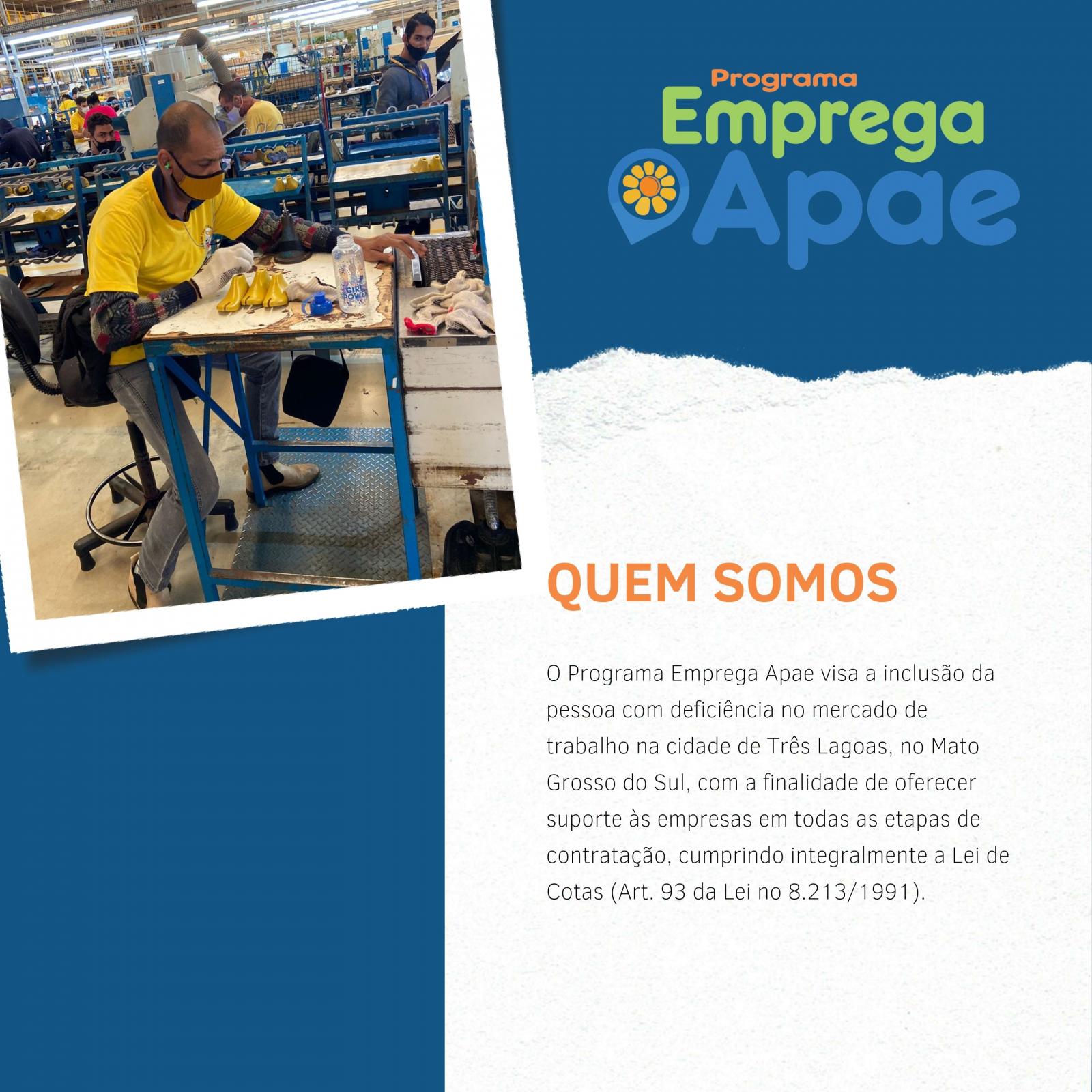 APAE DE TRÊS LAGOAS LANÇA PROGRAMA EMPREGA APAE
