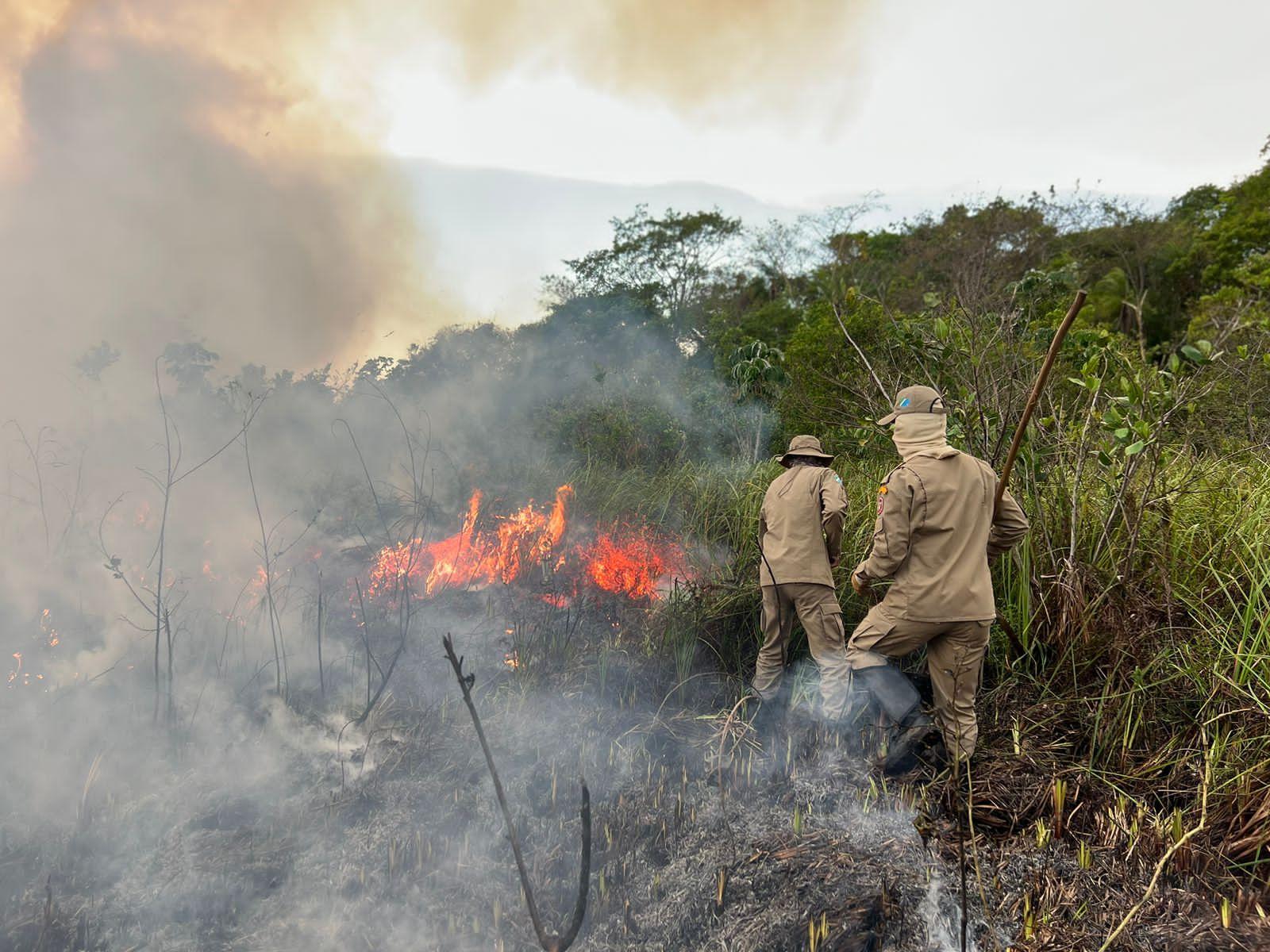 Por terra, água e ar: bombeiros iniciam combate aéreo a focos de incêndio em Bonito