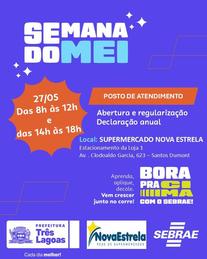 Semana do MEI oferece atendimento gratuito para empreendedores de Três Lagoas