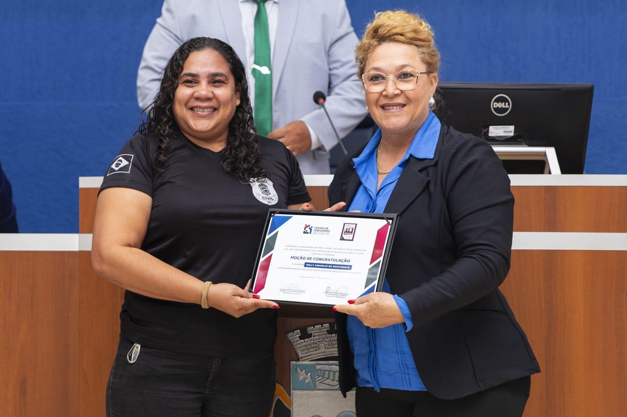 Policial heroína impede feminicídio em Três Lagoas e é homenageada Policial heroína impede feminicídio em Três Lagoas e é homenageada