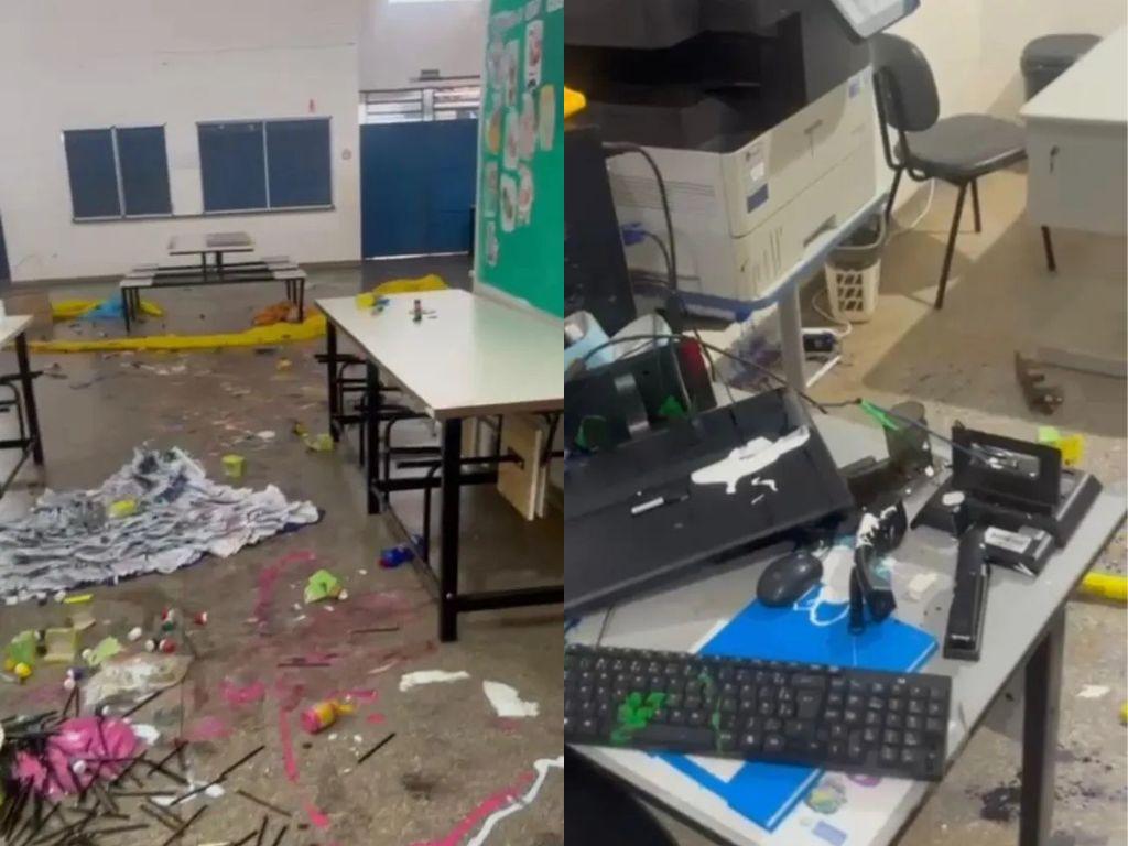 Crianças provocam vandalismo em escola de assentamento em Santa Rita do Pardo