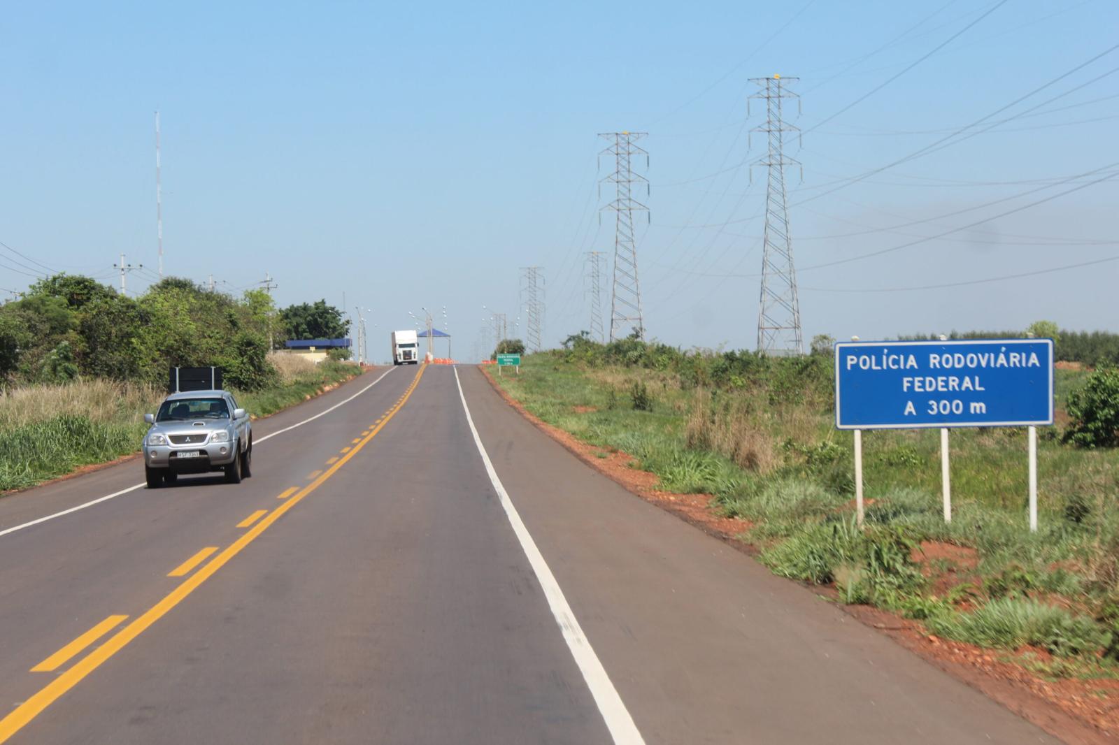 Obra emergencial do DNIT altera tráfego na BR-262 em Três Lagoas