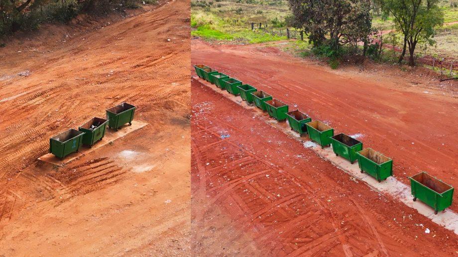 Prefeitura amplia de 3 para 12 o número de caçambas às margens da BR-158