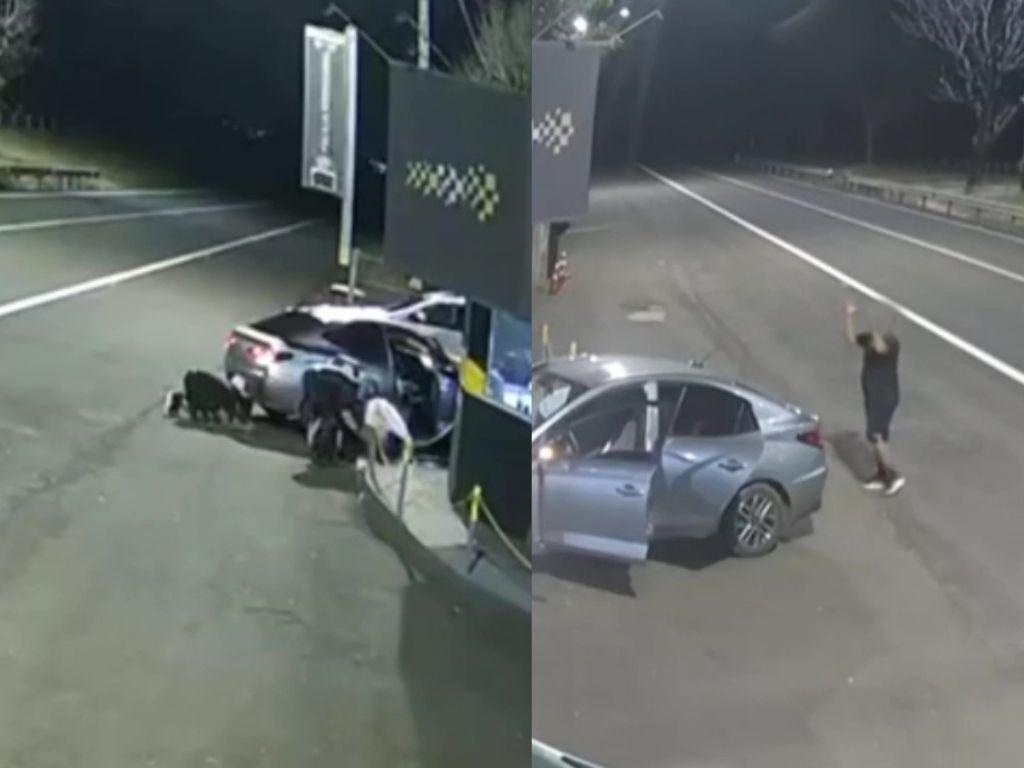 Policiais salvam bebê engasgado e pai se ajoelha em oração durante resgate