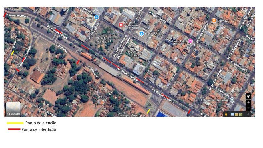 Trânsito terá alterações durante a 36ª Festa do Folclore de Três Lagoas
