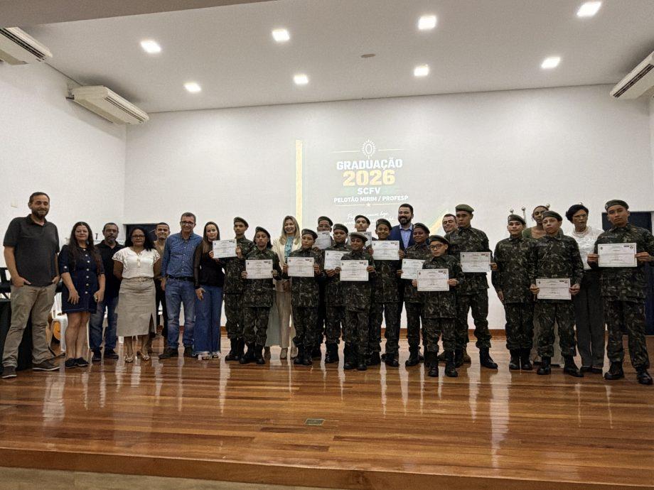 Pelotão Mirim celebra formatura com destaque para disciplina e cidadania