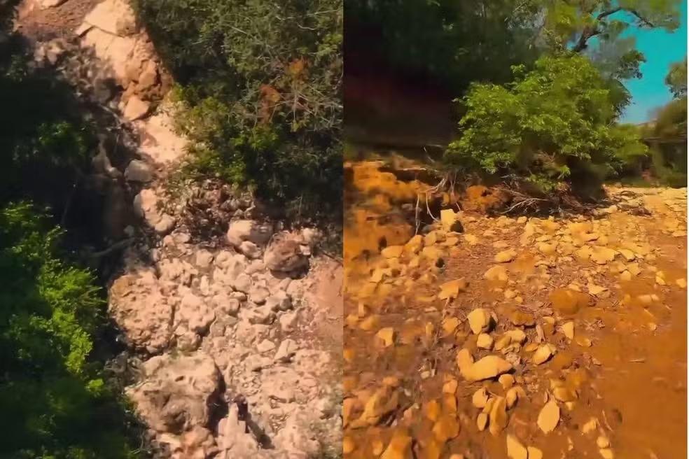 Rio da Prata seca e deixa peixes presos em poças; cerca de 200 são resgatados em MS