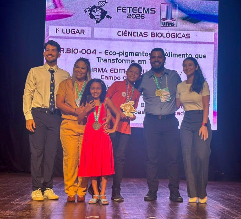 Alunos da Escola Elaine de Sá Costa se destacam em premiação estadual e levam o nome de Três Lagoas ao pódio