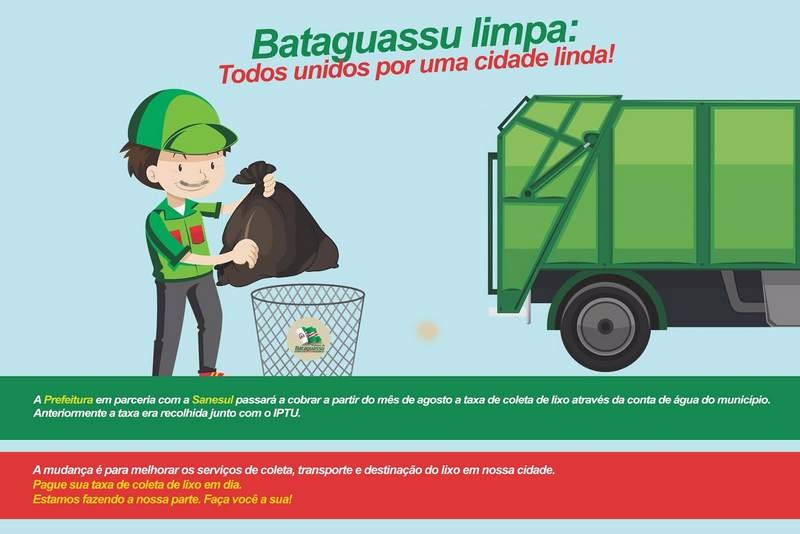 Com parceria, taxa de lixo passará a ser cobrada na conta de água em agosto Com parceria, taxa de lixo passará a ser cobrada na conta de água em agosto