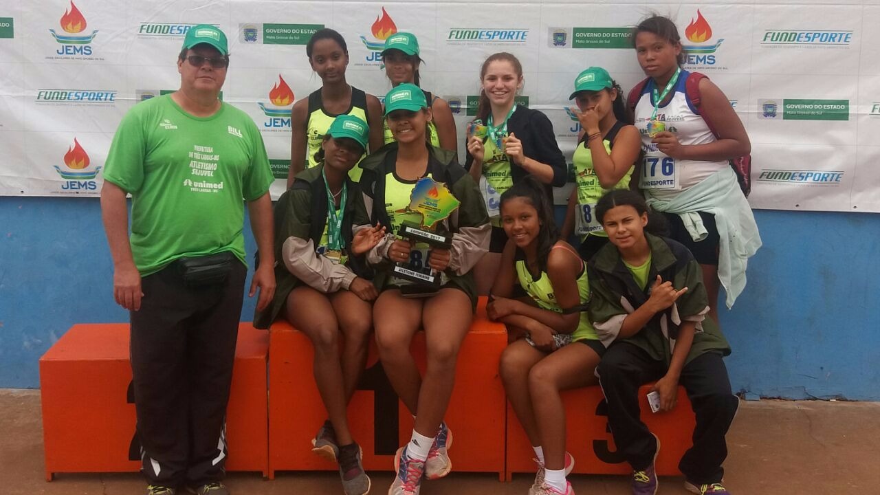 Atletismo feminino de Três Lagoas é campeão na capital e se classifica para etapa nacional dos jogos escolares