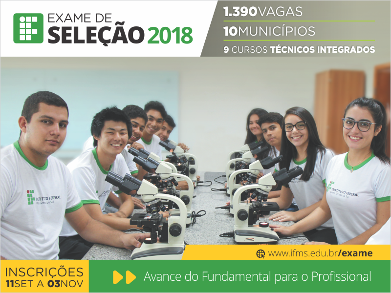 Instituto Federal em Três Lagoas abre 160 vagas em cursos técnicos integrados ao ensino médio 