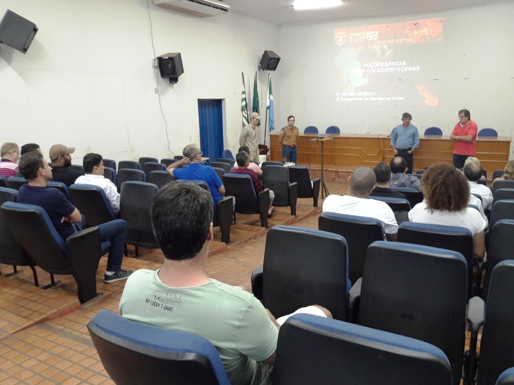 Corpo de Bombeiros promove palestra em Brasilândia para os comerciantes