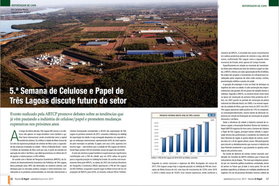 Três Lagoas é capa da Revista O Papel Três Lagoas é capa da Revista O Papel