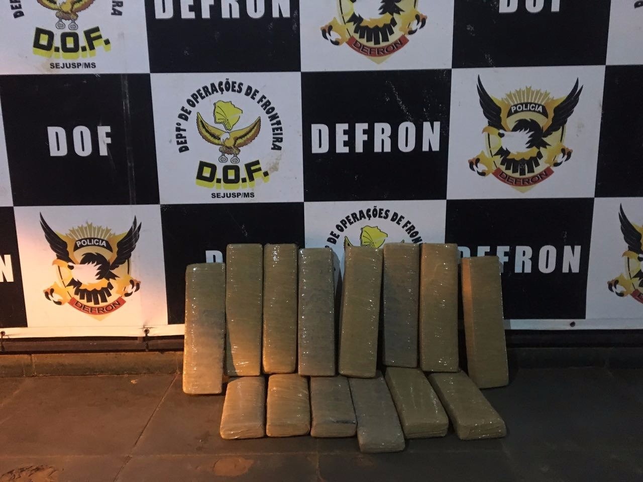 Adolescente de Bataguassu é apreendido com 14 Kg de maconha 