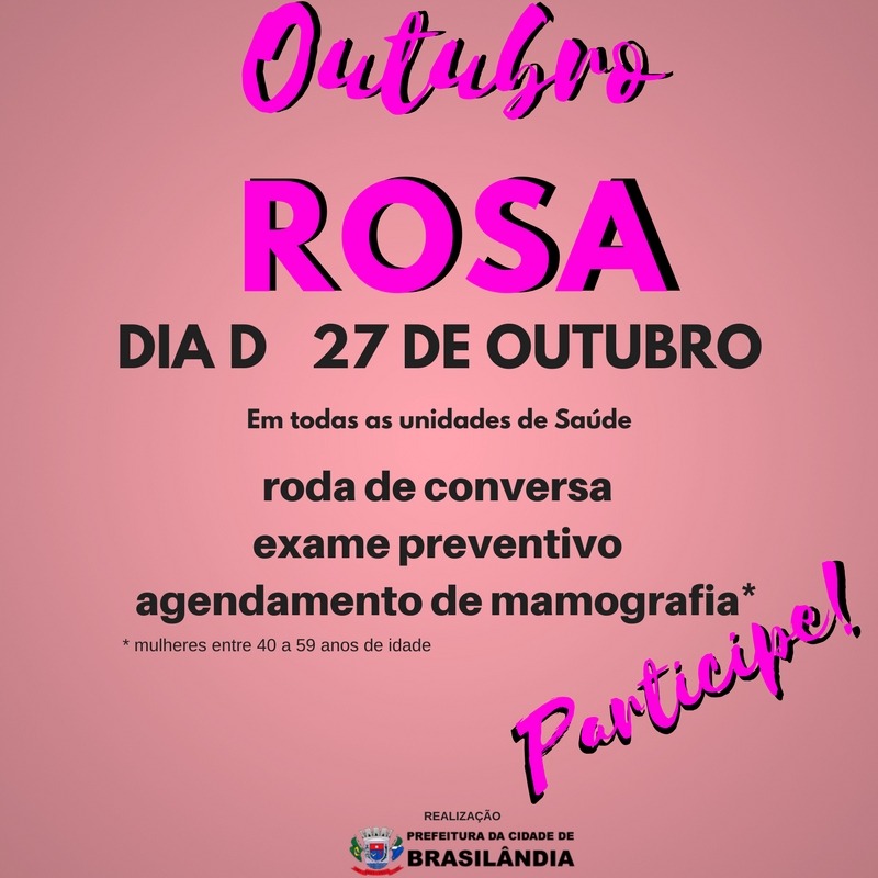 Brasilândia realiza mutirão de exames no dia D do Outubro Rosa Brasilândia realiza mutirão de exames no dia D do Outubro Rosa