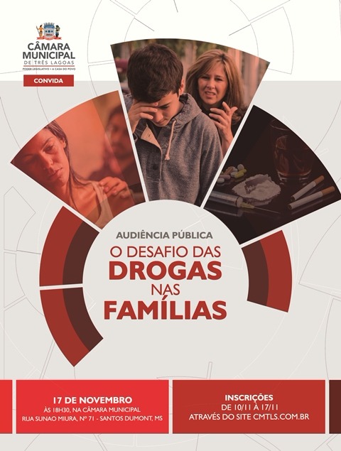 Impacto das drogas nas famílias é tema de audiência pública realizada pela Câmara