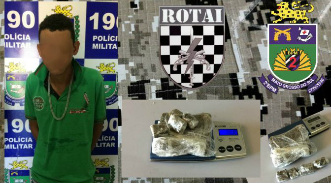 Policiais da Rotai prende traficante enterrando drogas no Residencial Novo Oeste